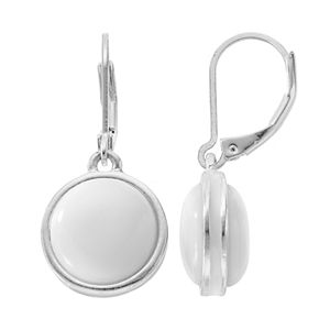 Napier Circle Cabochon Nickel Free Drop Earrings