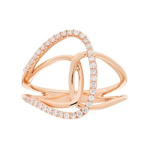 10k Gold 1/4 Carat T.W. Diamond Loop Ring