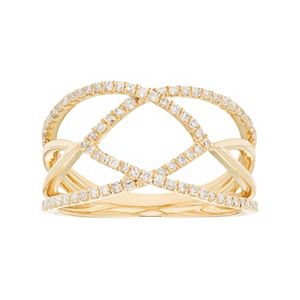 10k Gold 1/3 Carat T.W. Diamond Openwork Ring