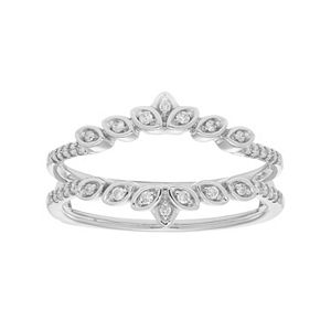 14k Gold 1/6 Carat T.W. Diamond Marquise Enhancer Wedding Ring