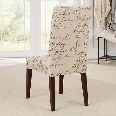 Sure Fit Waverly Stretch Pen Pal Short Dining Room Chair Slipcover