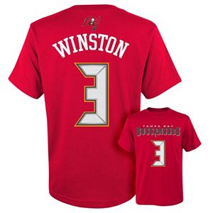 Boys 8-20 Tampa Bay Buccaneers Jameis Winston Player Name and Number Tee