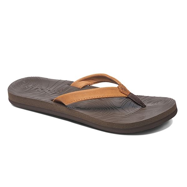 ladies reef leather flip flops