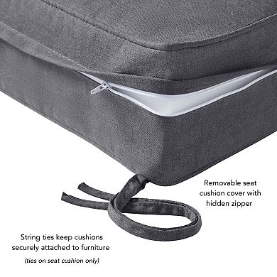 Greendale Home Fashions Outdoor Deep Seat Sunbrella Fabric Cushion Set