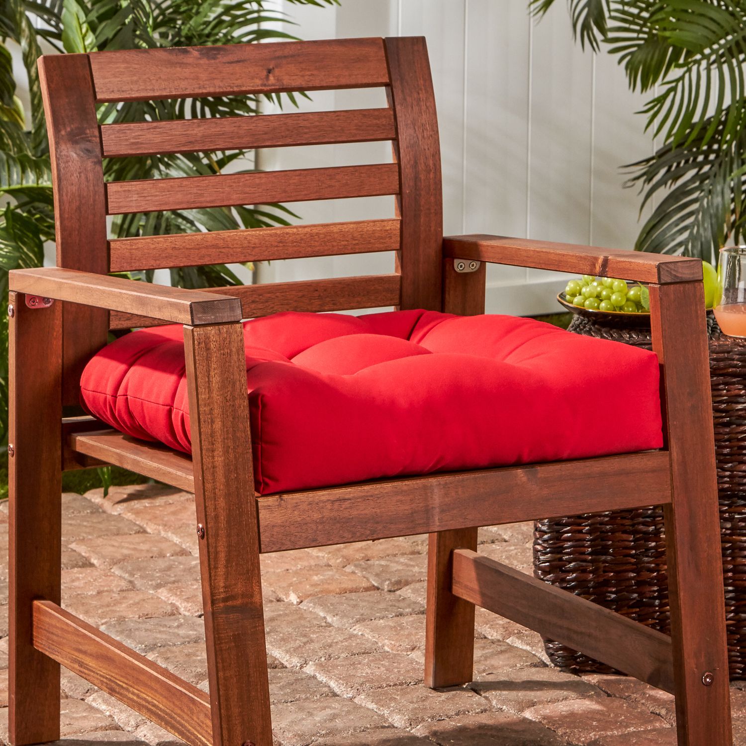 Greendale Home Fashions Outdoor Sitzkissen-Set – 2-teilig, Avocado-Farben, Wasserabweisend Für Gartenmöbel