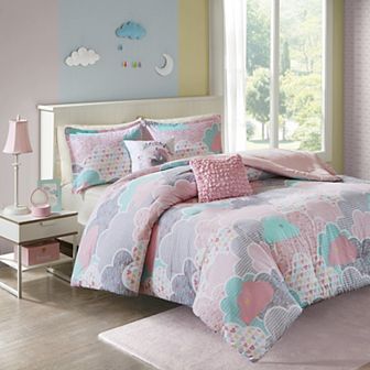 Intelligent Design Bliss Cotton Comforter Set with Throw Pillows