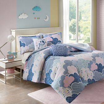 Intelligent Design Bliss Cotton Comforter Set with Throw Pillows