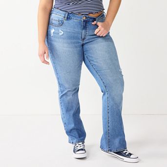 Juniors' Plus Size SO® Low-Rise Bootcut Jeans