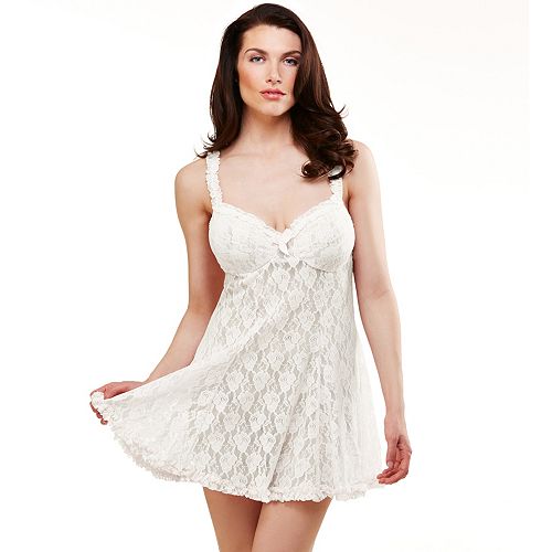 Lunaire Lace Babydoll & Panty Lingerie Set 4214K