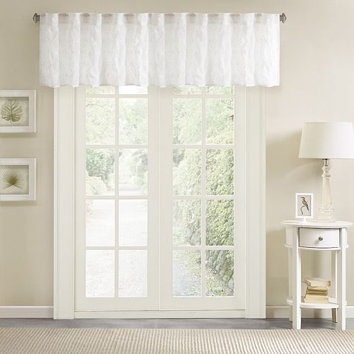 Madison Park Kida Sheer Embroidered Window Valance