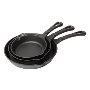 Country Cabin 3-pc. Pre-Seasoned Cast-Iron Skillet Set