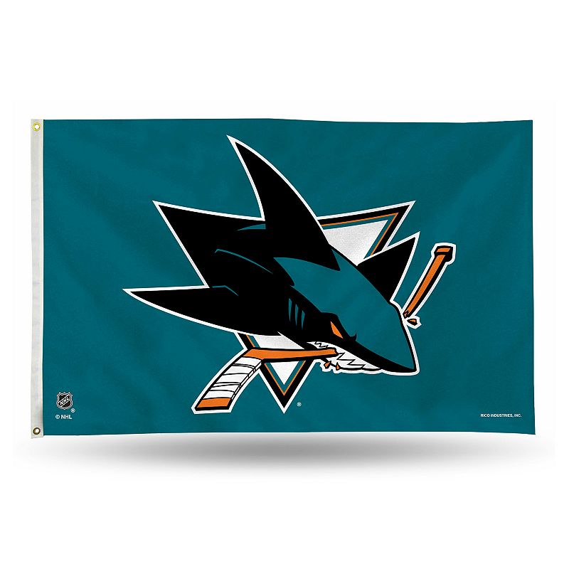 San Jose Sharks Teal Banner Flag, Multicolor