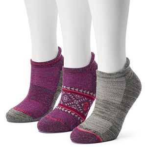 Women's Free Country 3-pk. Tribal Wool-Blend No-Show Socks