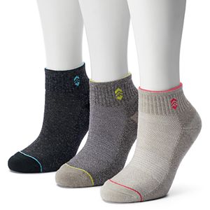 Women's Free Country 3-pk. Wool-Blend Quarter Socks