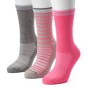 Women's Free Country 3-pk. Marled Stripe Wool-Blend Crew Socks