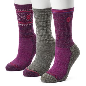 Women's Free Country 3-pk. Tribal Marled Wool-Blend Hiking Socks