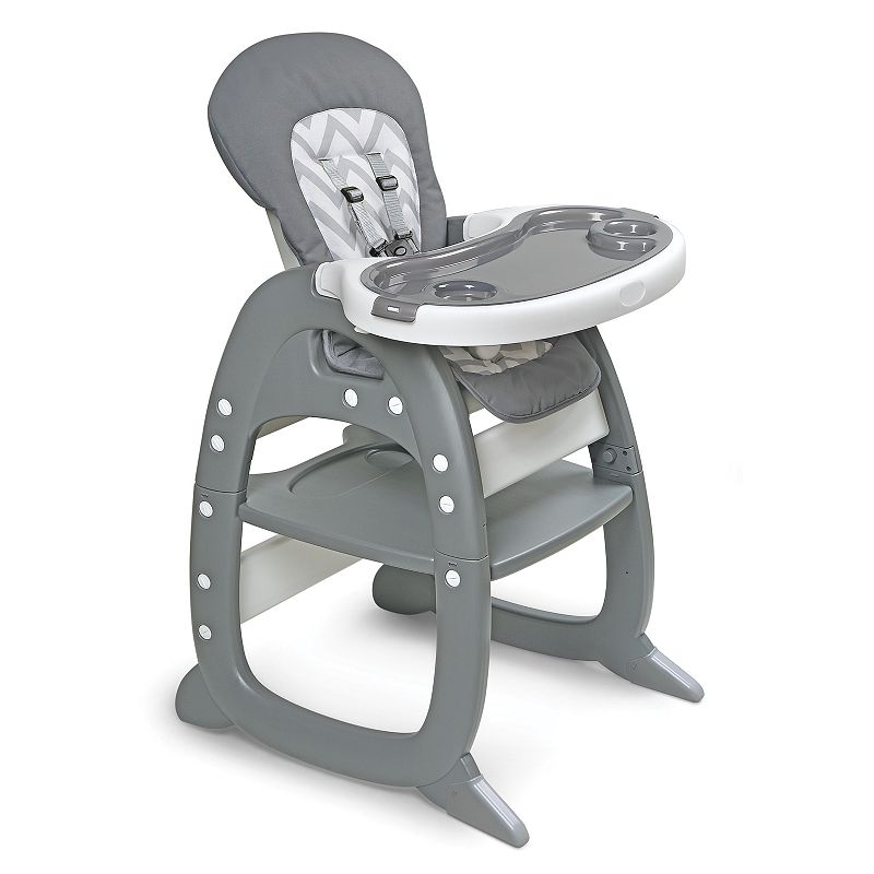 Badger Basket Envee II Convertible High Chair & Play Table, Grey