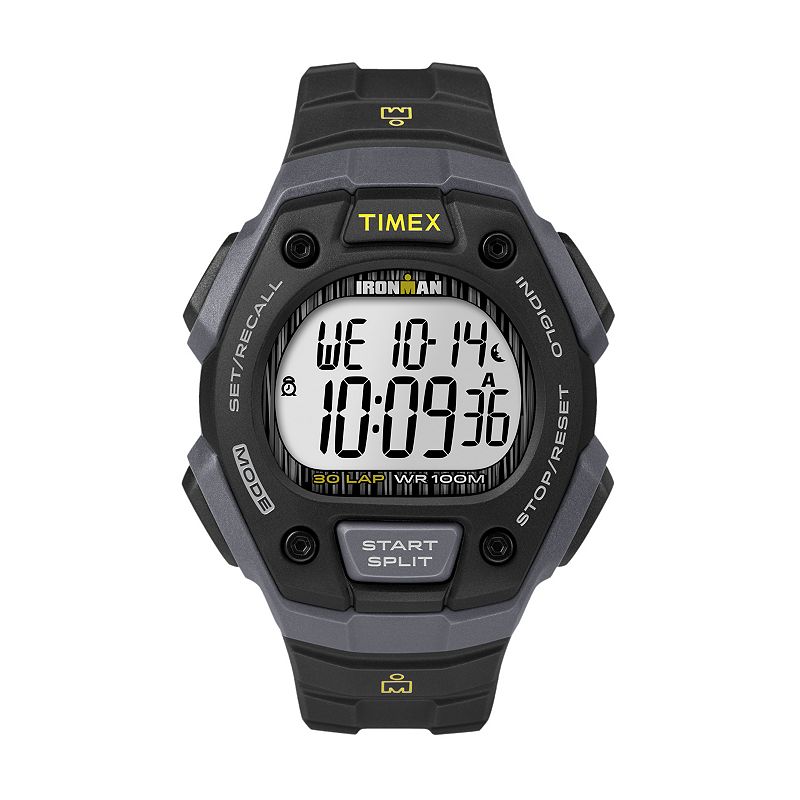 Timex® Men's Ironman Classic 30-Lap Sport Digital Watch - TW5M09500JT, Size: Large, Black