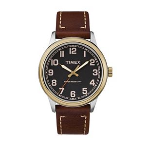 Timex Men's New England Two Tone Leather Watch - TW2R22900JT