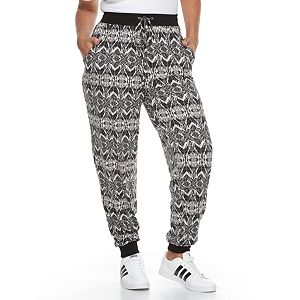 Plus Size French Laundry Printed Jogger Pants