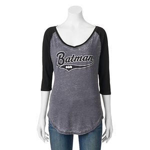 Juniors' DC Comics Batman Baseball Graphic Tee