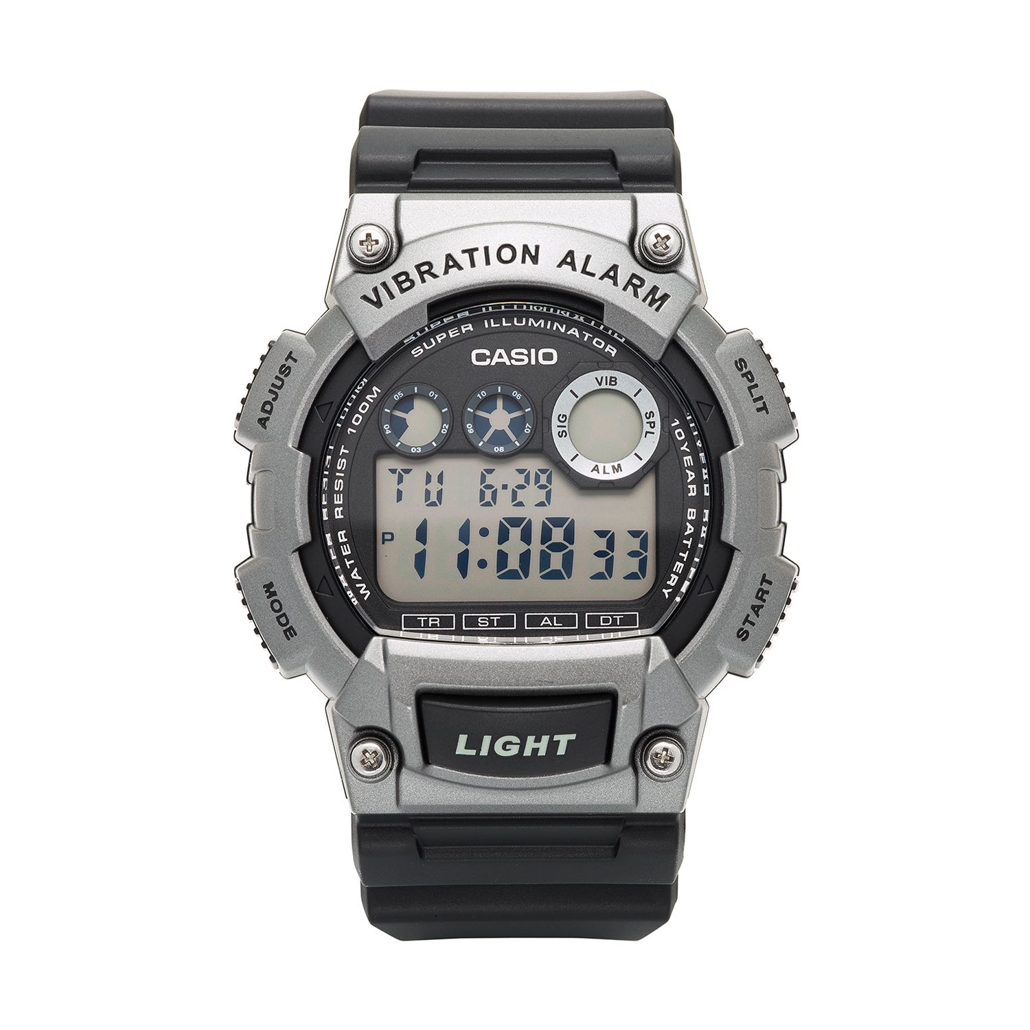 digital watch with vibration alarm