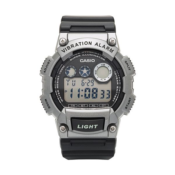waarde vangst Bestuiver Casio Men's 10-Year Battery Digital Vibration Alarm Watch - W-735H-1A3VCF