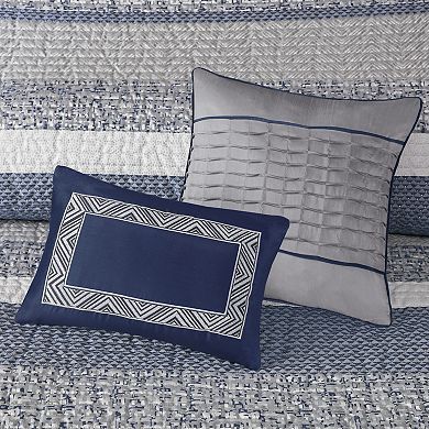 Madison Park 6-Piece Melody Quilt Set with Shams and Decorative Pillows