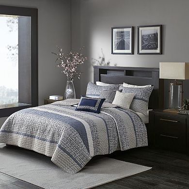 Madison Park 6-Piece Melody Quilt Set with Shams and Decorative Pillows