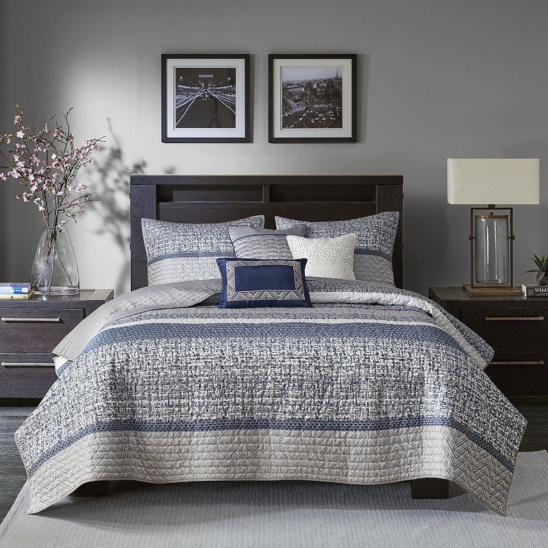 Madison Park Reversible Quilt - King/Cal King - Navy