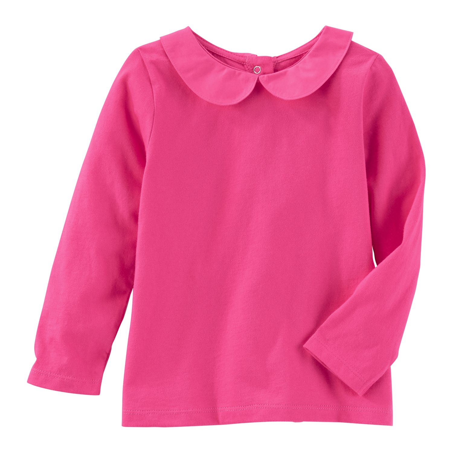 pink peter pan collar top