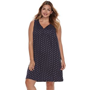 Plus Size Croft & Barrow® Pajamas: Sleeveless Smocked Nightgown