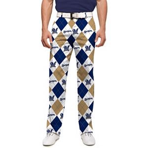 Men's Loudmouth Milwaukee Brewers Argyle Pants