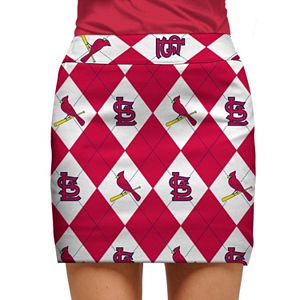 Women's Loudmouth St. Louis Cardinals Golf Argyle Skort