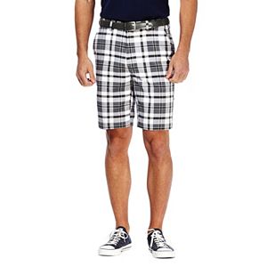 Men's Haggar® Cool 18® Flat-Front Plaid Shorts