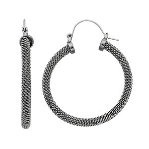 Simply Vera Vera Wang Mesh Chain Nickel Free Hoop Earrings