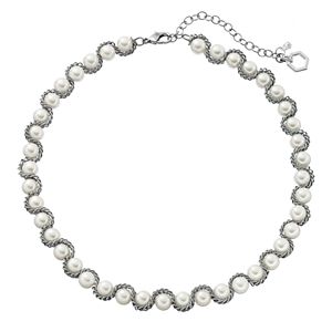 Simply Vera Vera Wang Chain Wrapped Simulated Pearl Necklace