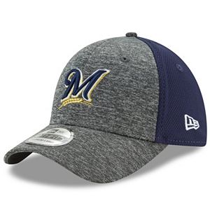 Adult New Era Milwaukee Brewers 39THIRTY Shadow Blocker Fitted Cap