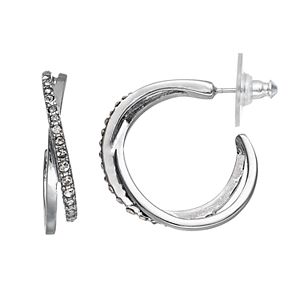 Simply Vera Vera Wang Crisscross Nickel Free Hoop Earrings