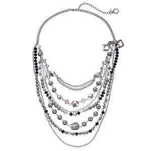 Simply Vera Vera Wang Two Tone Beaded Swag Necklace