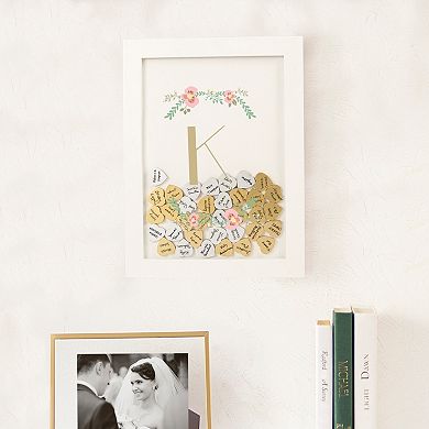 Cathy's Concepts Monogram Shadowbox Heart Drop Guestbook 101-piece Set