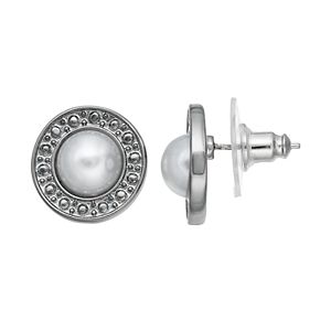 Simply Vera Vera Wang Simulated Pearl Nickel Free Button Stud Earrings