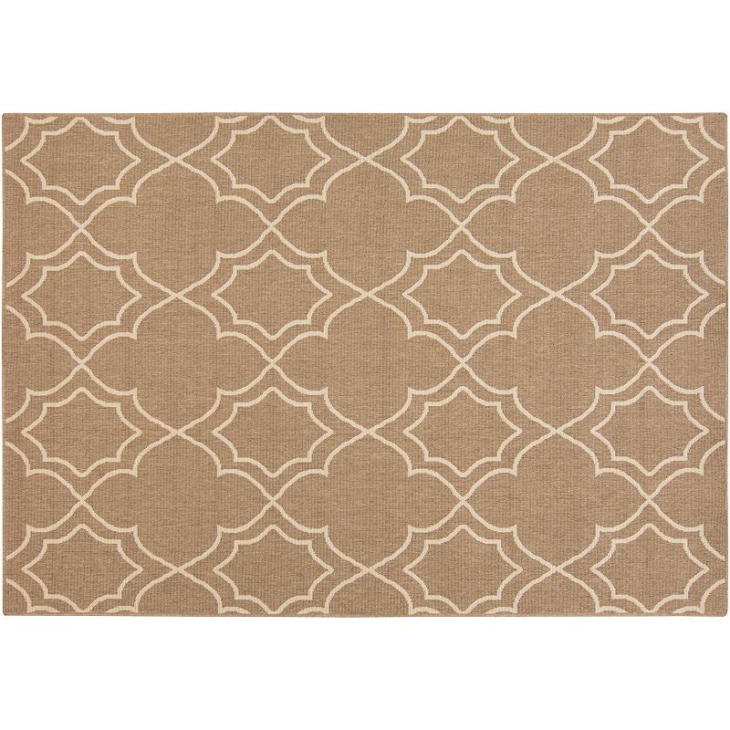 Decor 140 Anderson Trellis Indoor Outdoor Rug, Brown, 7Ft Sq