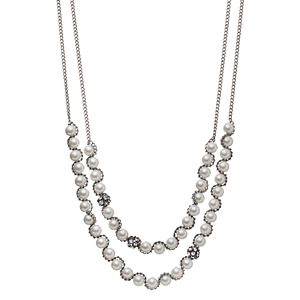 Simply Vera Vera Wang Chain Wrapped Simulated Pearl Long Necklace