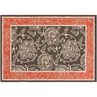 Decor 140 Aoraki Framed Floral Indoor Outdoor Rug