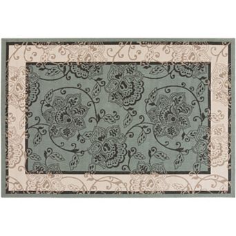 Decor 140 Aoraki Framed Floral Indoor Outdoor Rug