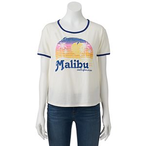 Juniors' Malibu California Sunset Graphic Tee