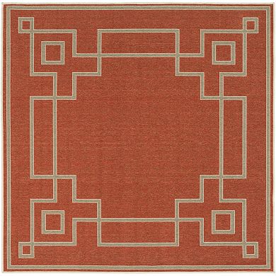 Surya Blanche Framed Geometric Indoor Outdoor Rug