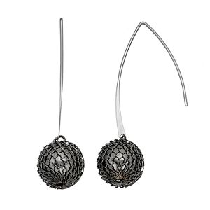 Simply Vera Vera Wang Mesh Bead Nickel Free Threader Earrings