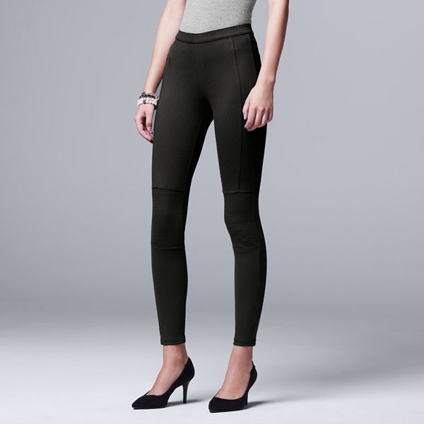 Women s Simply Vera Vera Wang Denim Moto Leggings